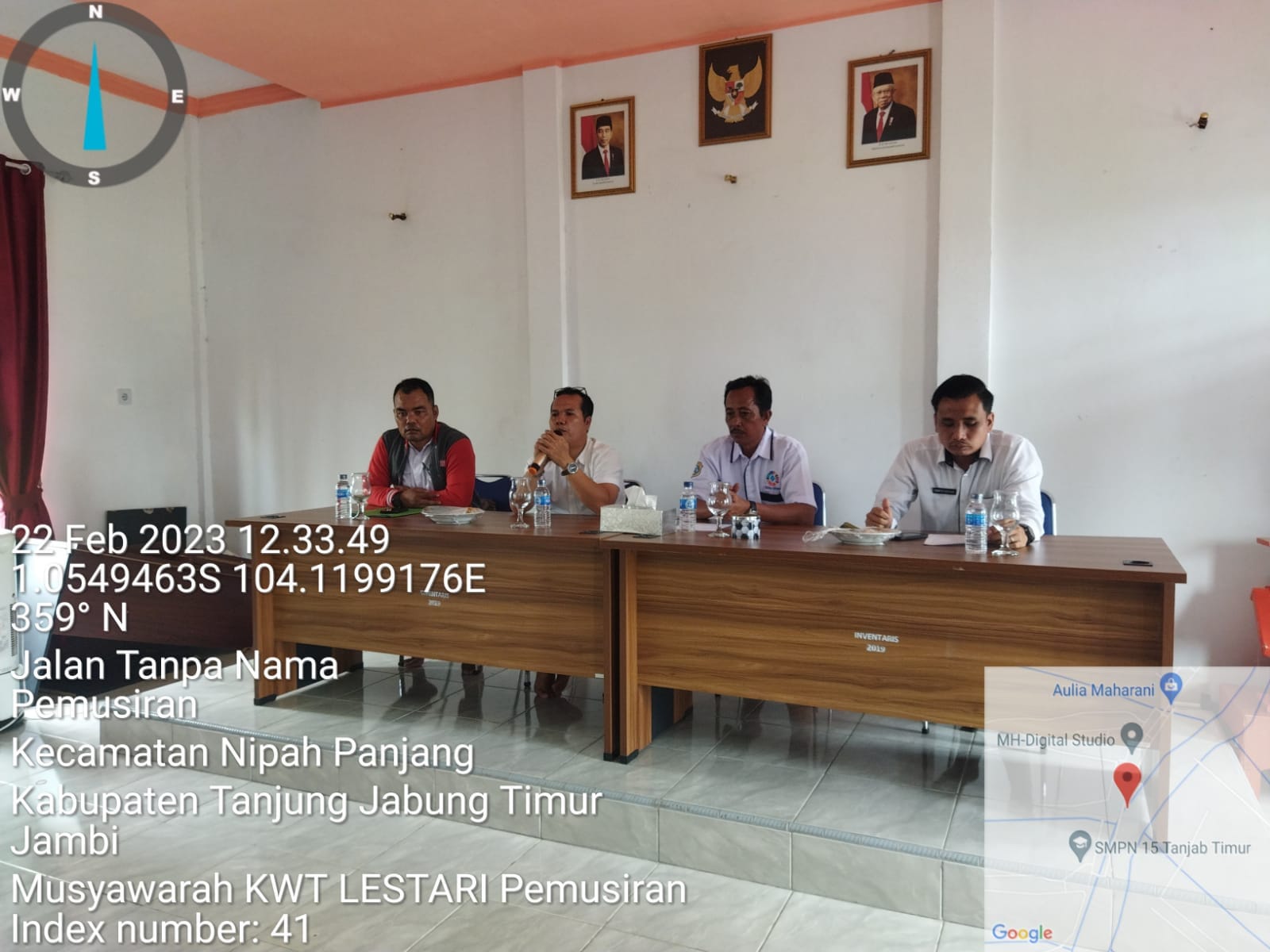 Kunjungan Dinas Ketahanan Pangan Provinsi Jambi dan Kabupaten Tanjab Timur ke kelompok KWT Lestari Desa Pemusiran